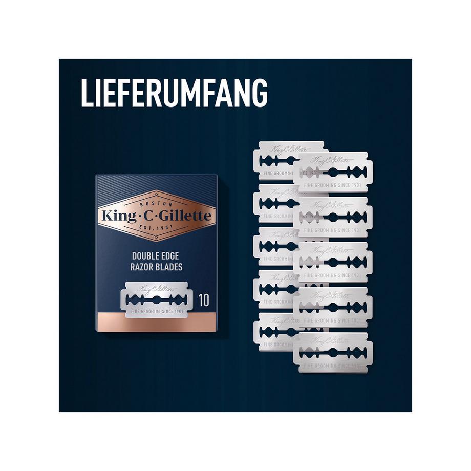 Gillette King C. Systemklingen für Rasierhobel 10er 