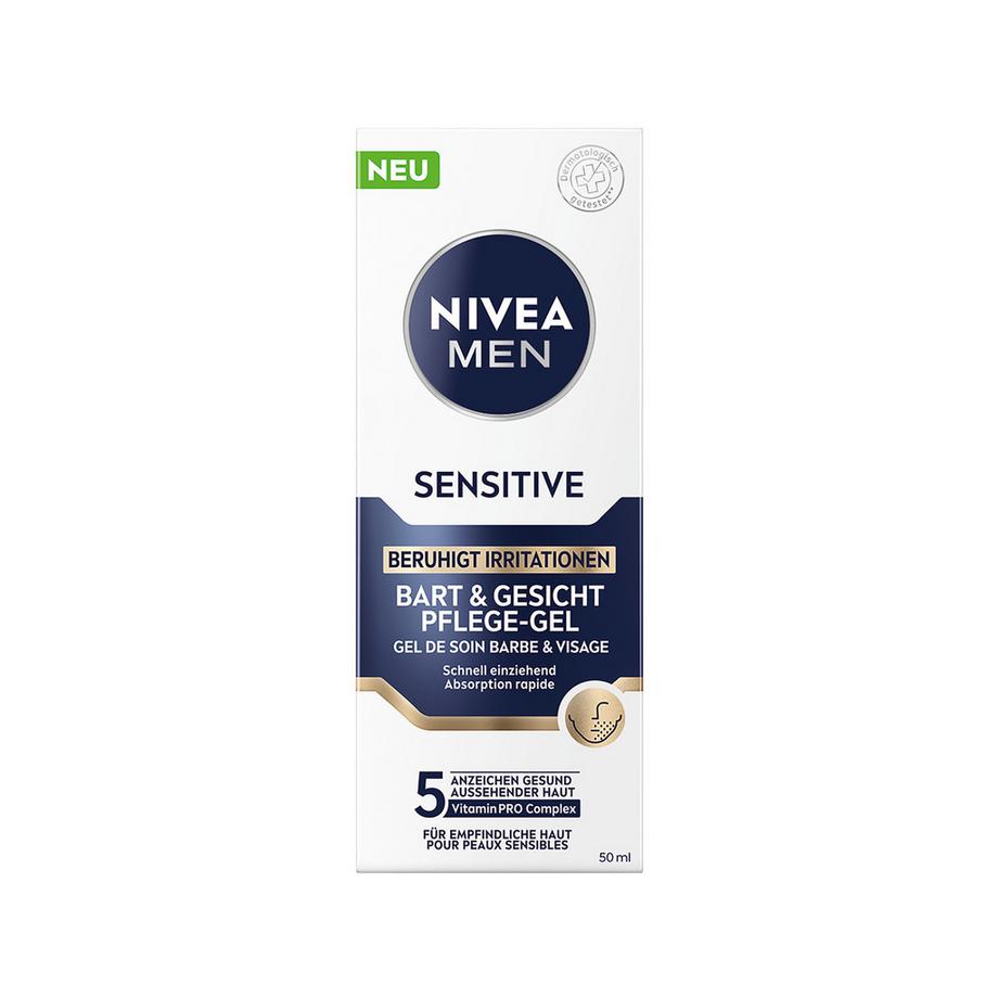 NIVEA  MEN Sensitive Bart & Gesicht Pflege-Gel 