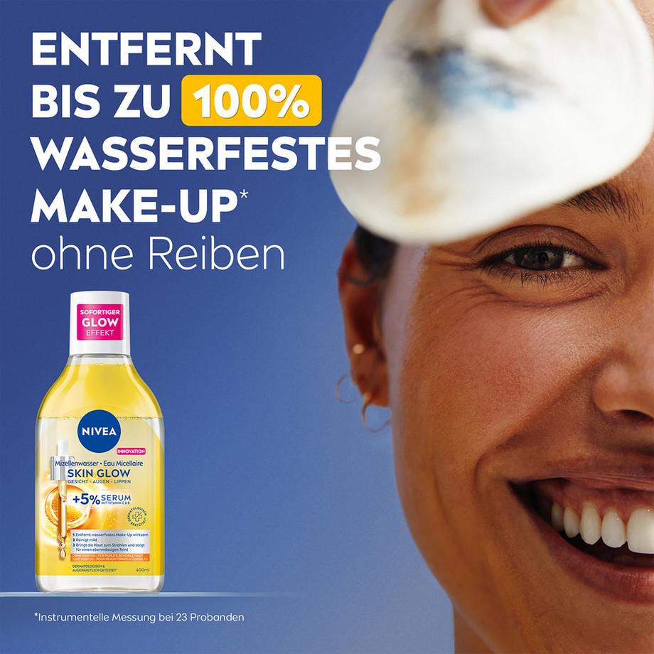NIVEA  Face Cleansing Skin Glow Serum Mizellenwasser 