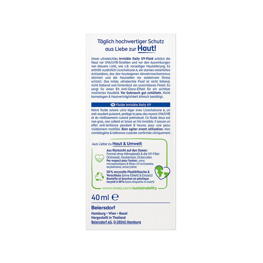 NIVEA SUN  Sun UV Face Invisible Daily Fluid LSF 50+ 