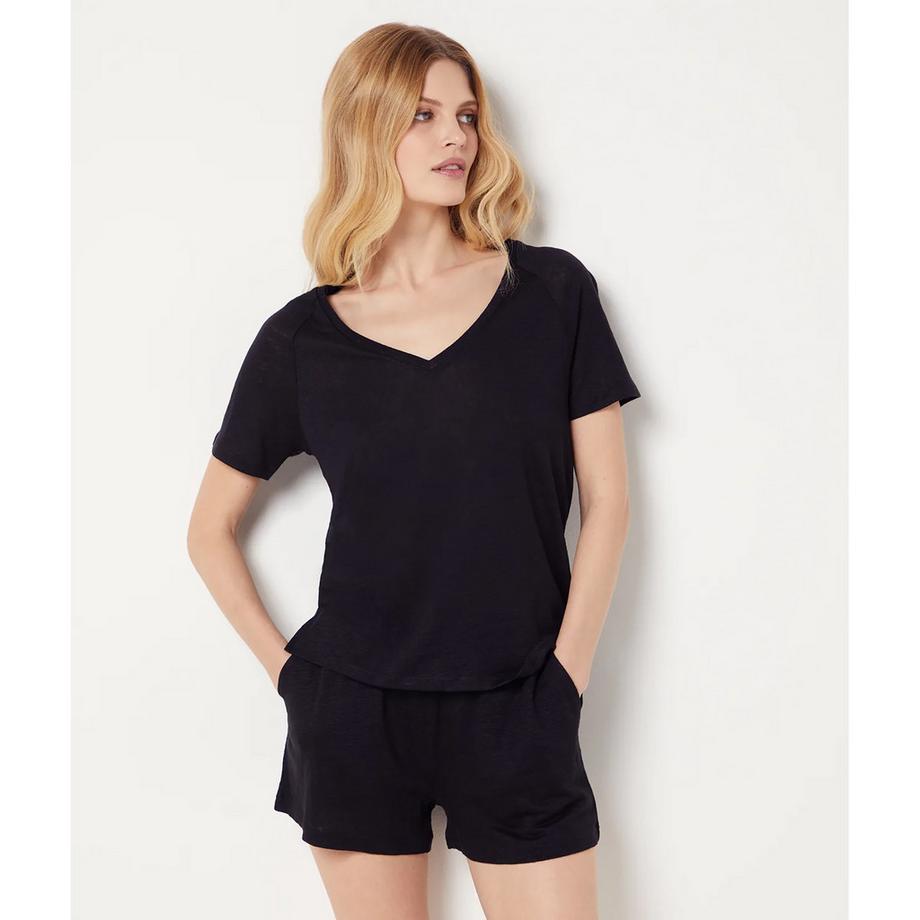 Etam T-shirt Maniche Corte Scollo a V  