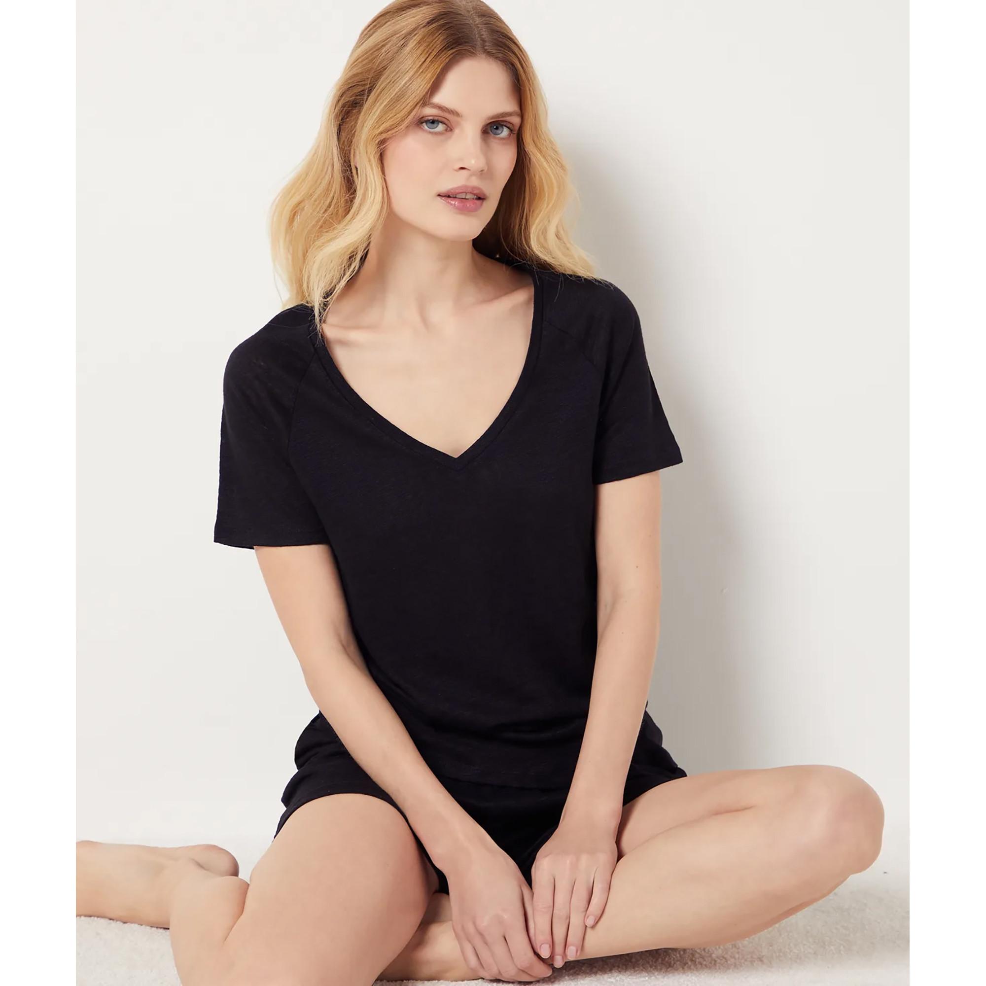 Etam T-shirt Maniche Corte Scollo a V  
