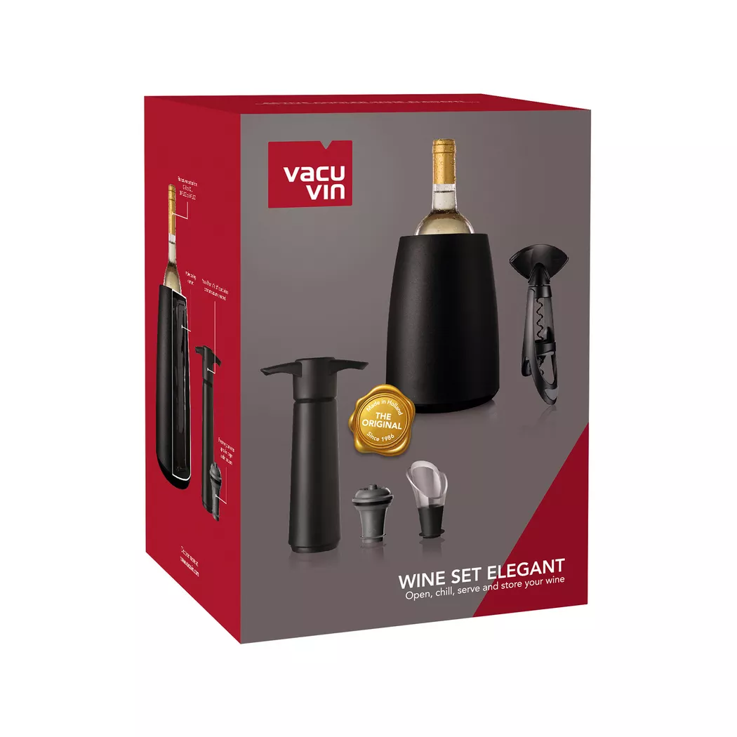 Vacuvin - Weinaccessoires-Set, 5-teilig, Black