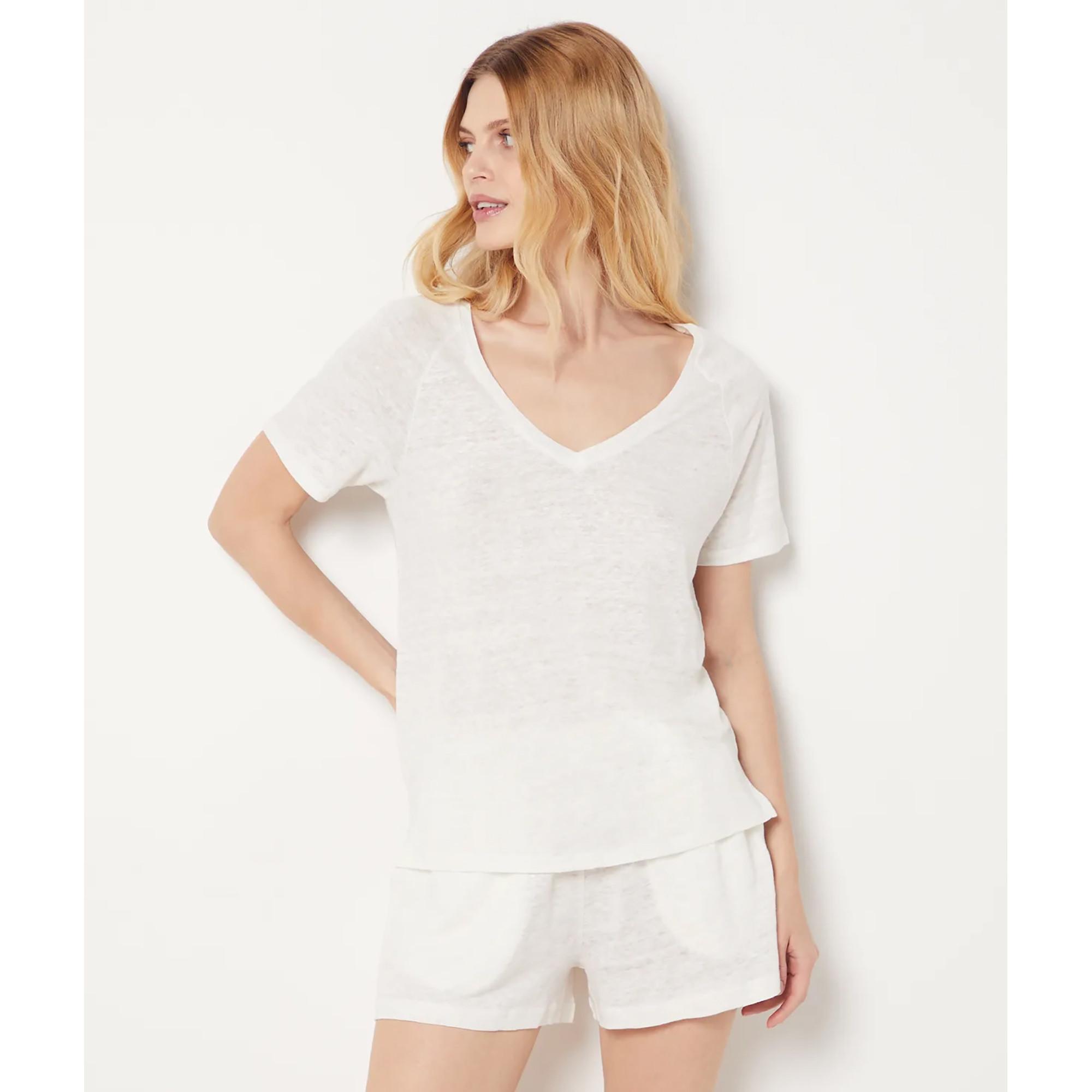 Etam T-shirt Maniche Corte Scollo a V  