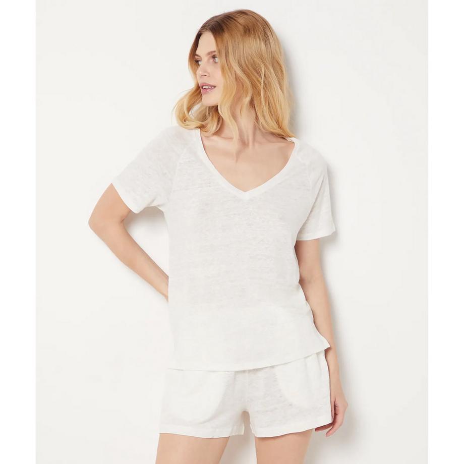 Etam T-shirt Maniche Corte Scollo a V  