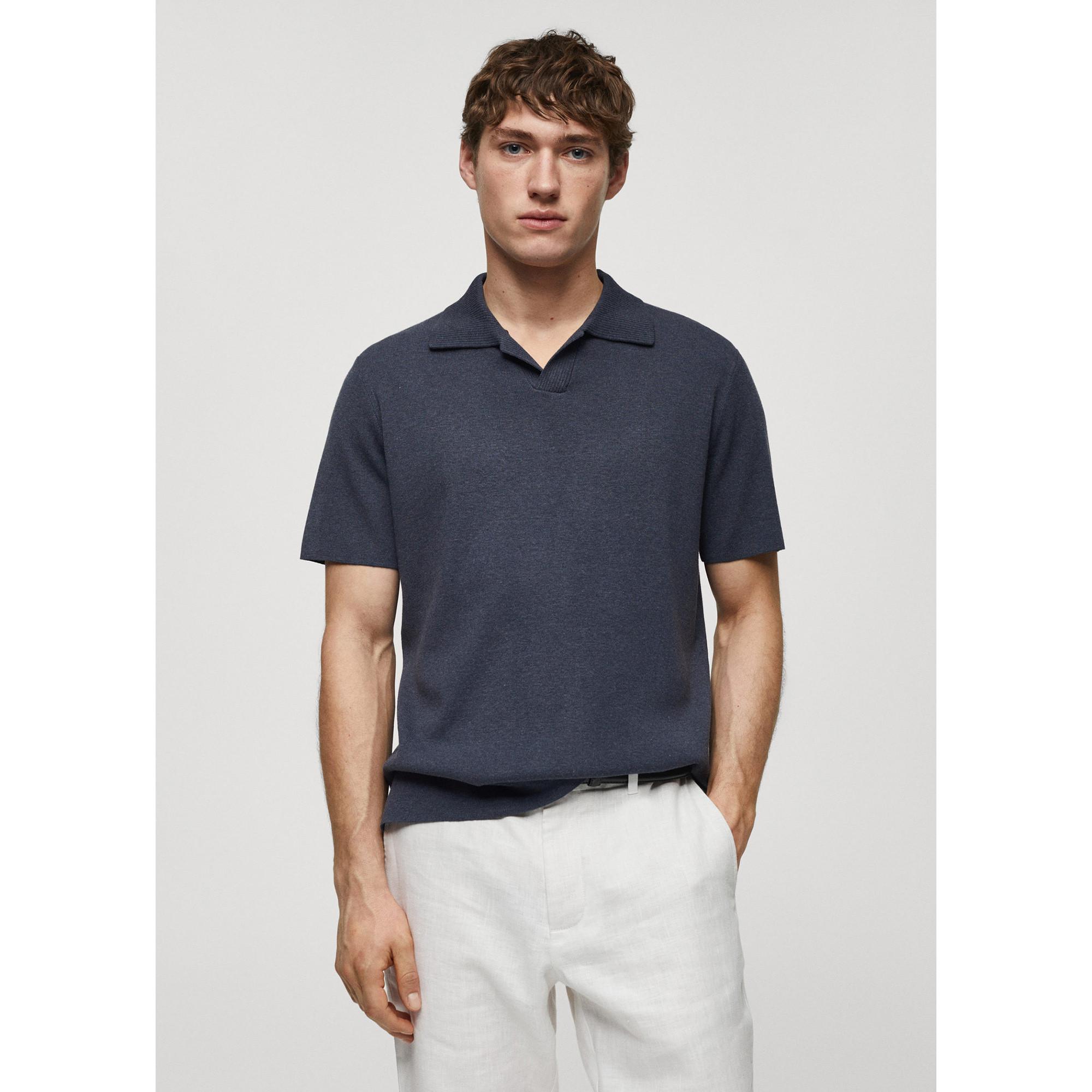 Image of Poloshirt, Kurzarm Herren Mittelblau L