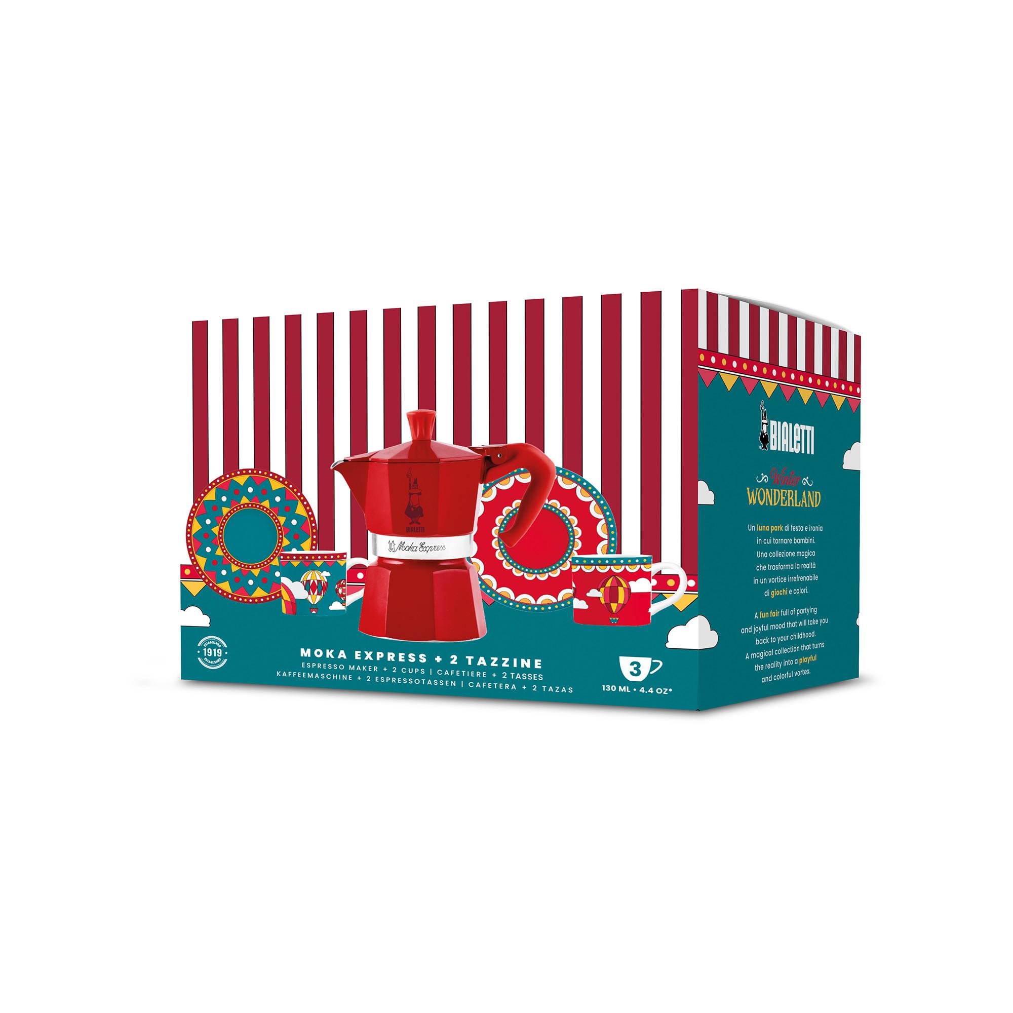 BIALETTI Kaffeebereiter-Set Moka 3T Winter Wonderland 