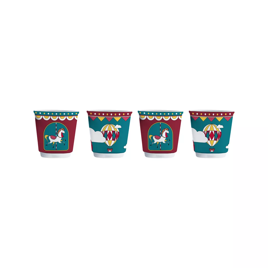 Bialetti - Becher-Set, 80 ml, Multicolor