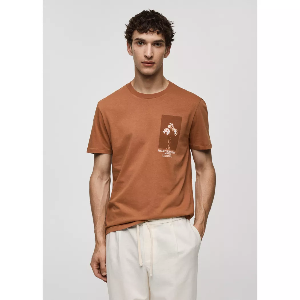 Mango Man - T-Shirt, für Herren, Orange, Größe L