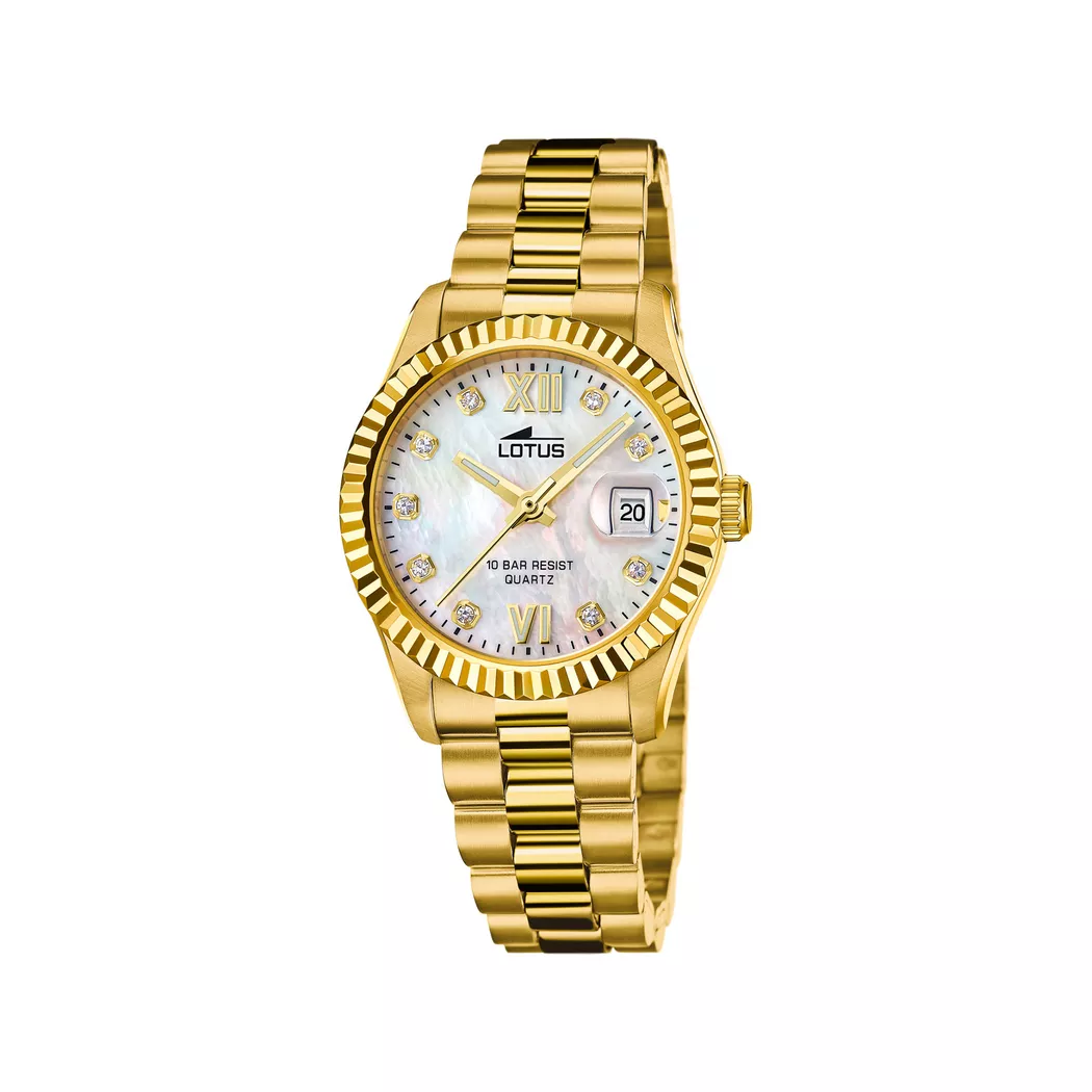 Lotus - Analoguhr, Freedom Collection, 32mm, Gold