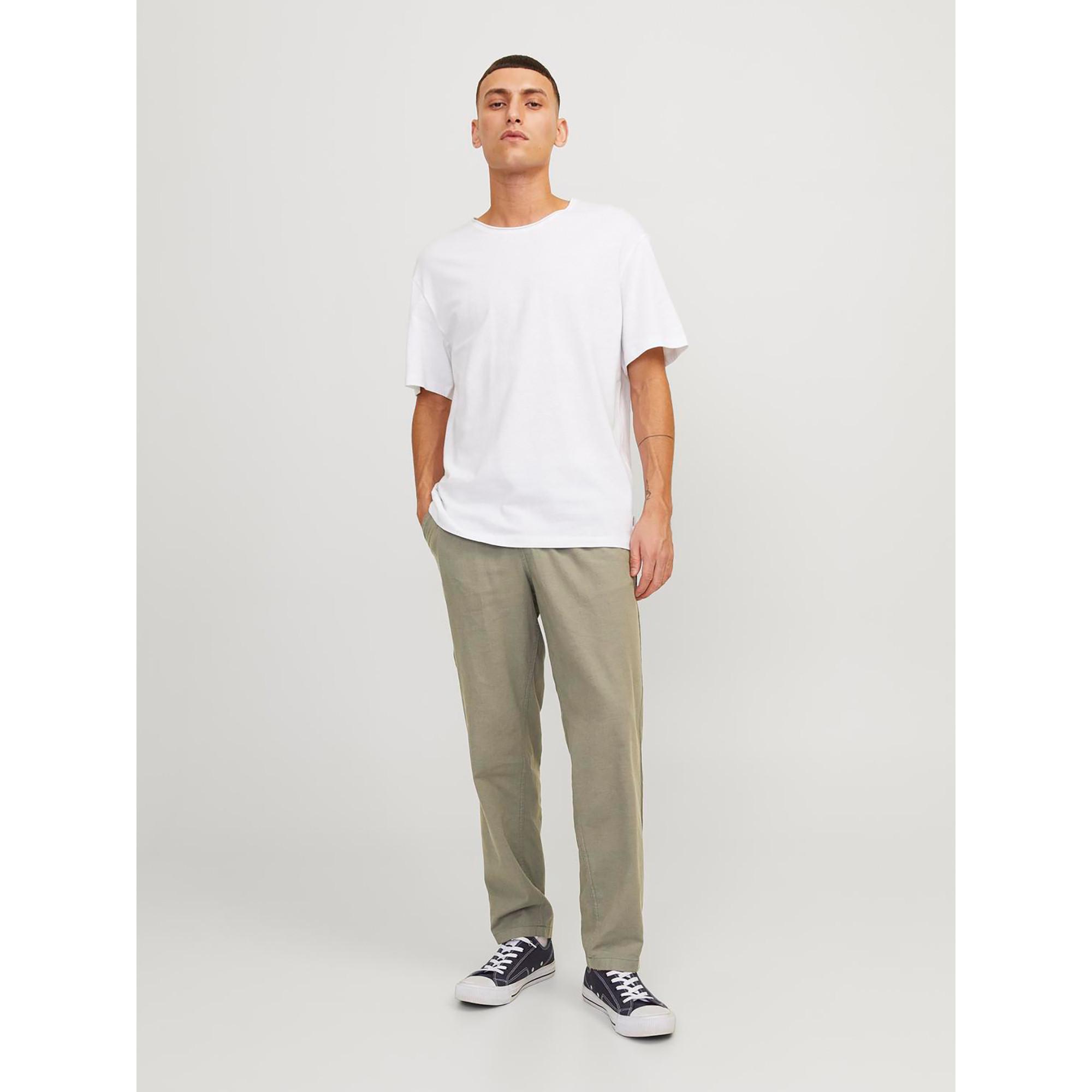 JACK & JONES JPSTACE JJDAVE BREEZE JOGGER SN Pantoloni, chino, in lino, regular fit 