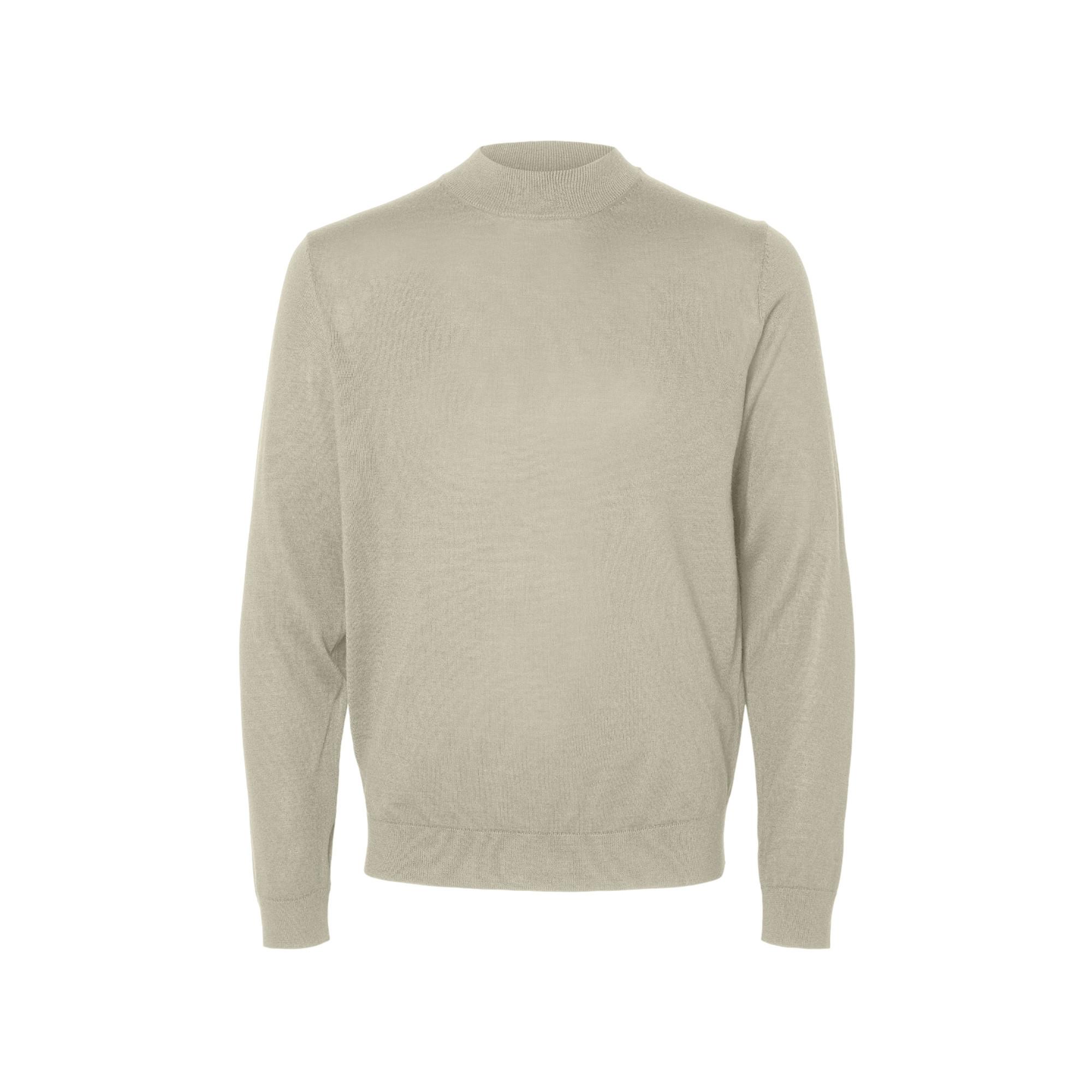 SELECTED Tray LS Knit Merino Mock Neck Maglione  
