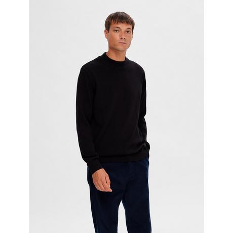 SELECTED SLHRobert LS Knit Mock Neck Maglione 