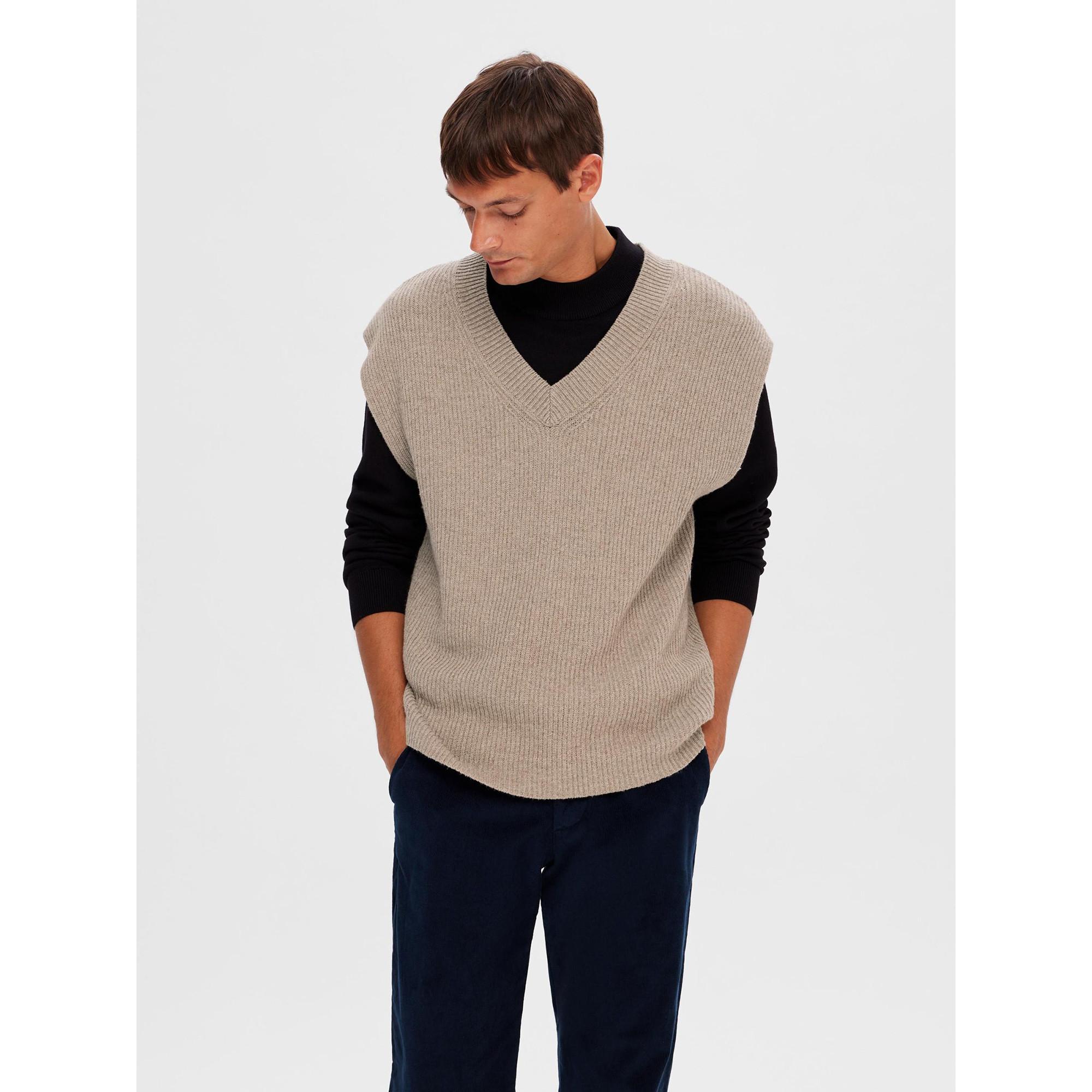 SELECTED SLHRobert LS Knit Mock Neck Maglione 