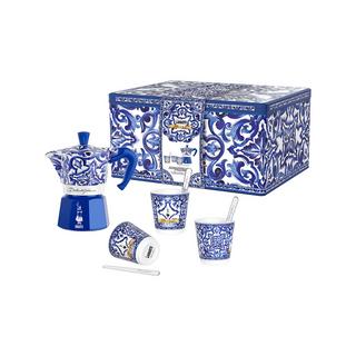 BIALETTI Kit cafetière Moka 3T D&G Blue Mediterraneo 