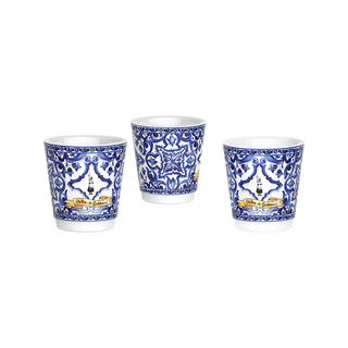 BIALETTI Set caffettiera a pistone Moka 3T D&G Blue Mediterraneo 