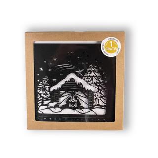 Hervorragend Weihnachtskarten Krippe im Schnee 