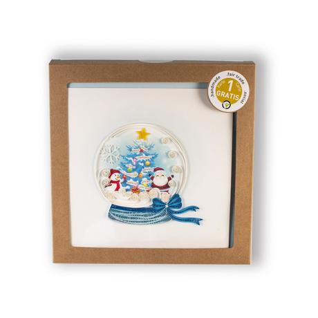 Hervorragend Weihnachtskarten Schneekugel 