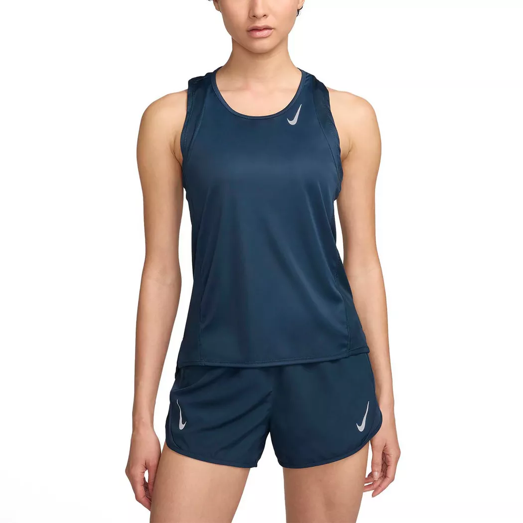 Nike - T-Shirt, Rundhals, ärmellos, für Damen, Blau, Größe L