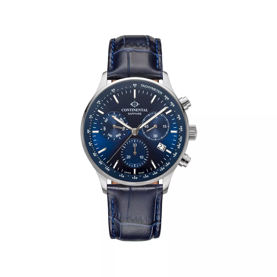 Continental - Chronograph Uhr, 43mm, Blau