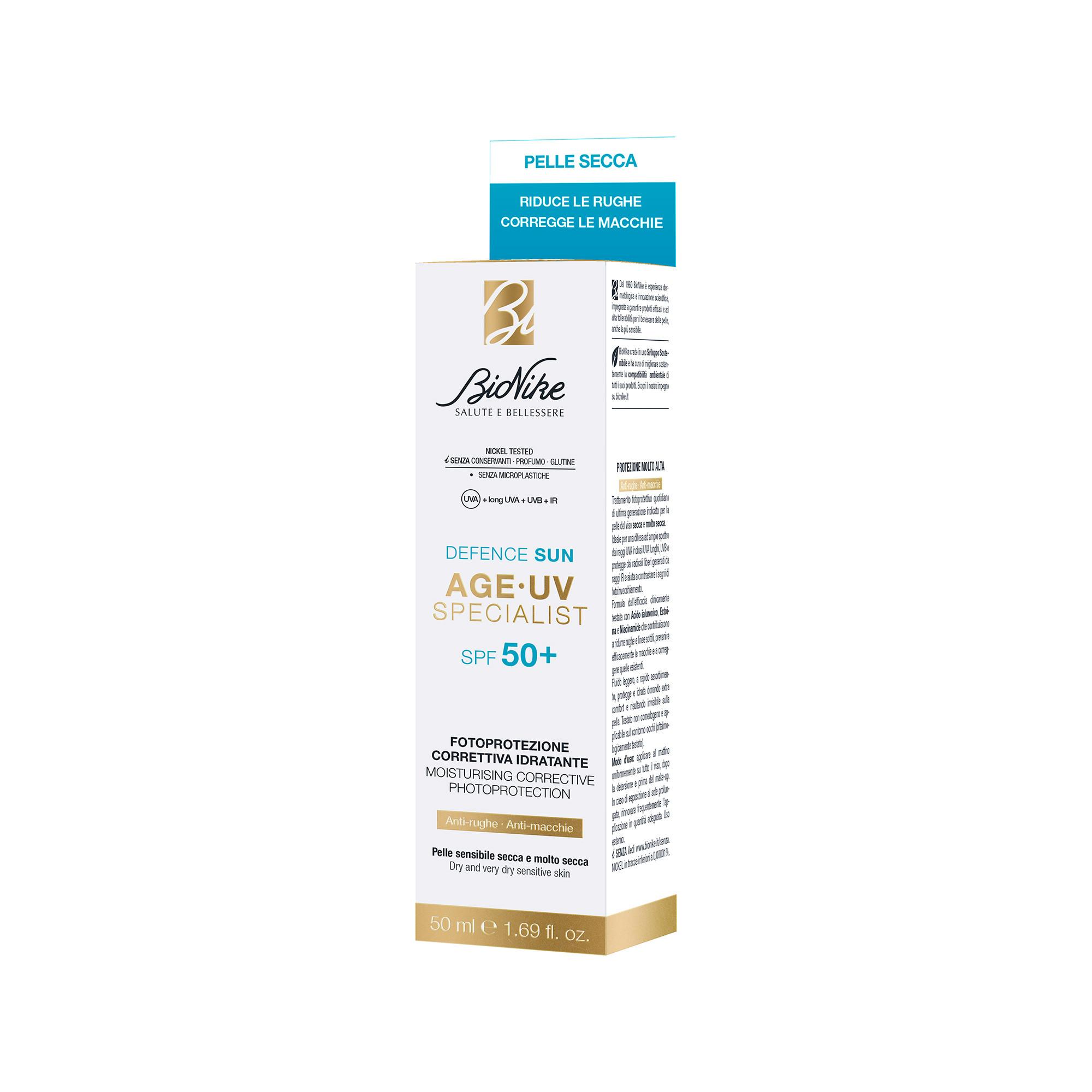 BioNike Defence Sun Age UF Specialist SPF50+ Fotoprotezione Correttiva Idratante 