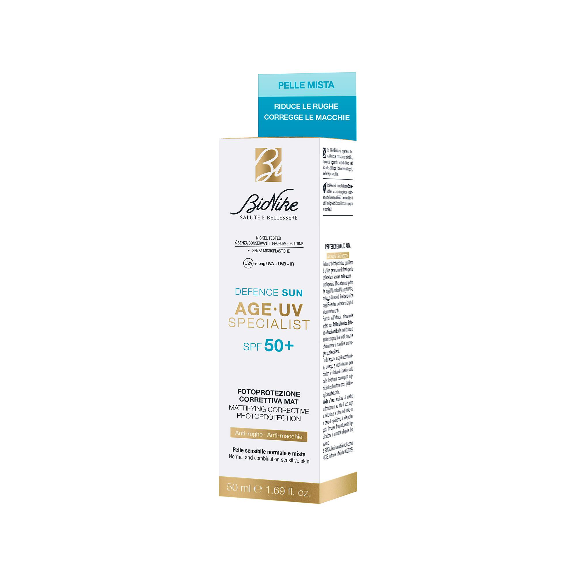 BioNike Defence Sun Age UV Specialist SPF50+ Fotoprotezione Correttiva Mat 