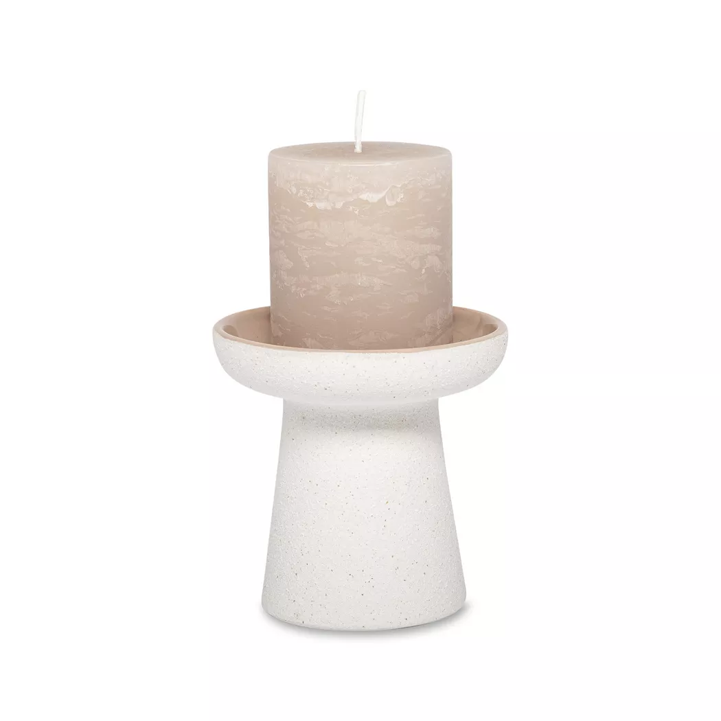 Manor - Kerzenhalter rund, 11cm, Weiss