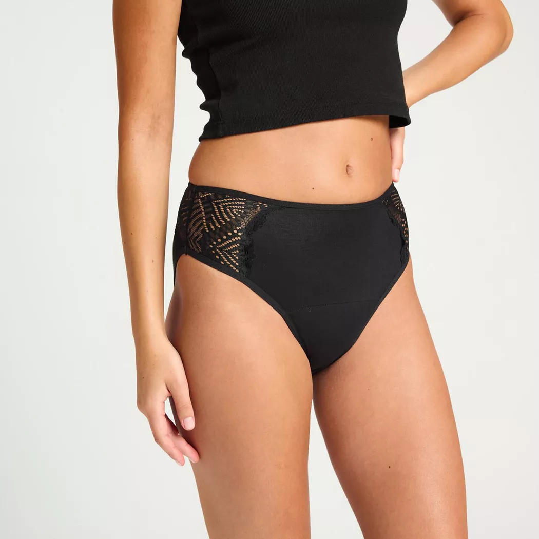Modibodi - Periodenslip, für Damen, Black, Größe XS