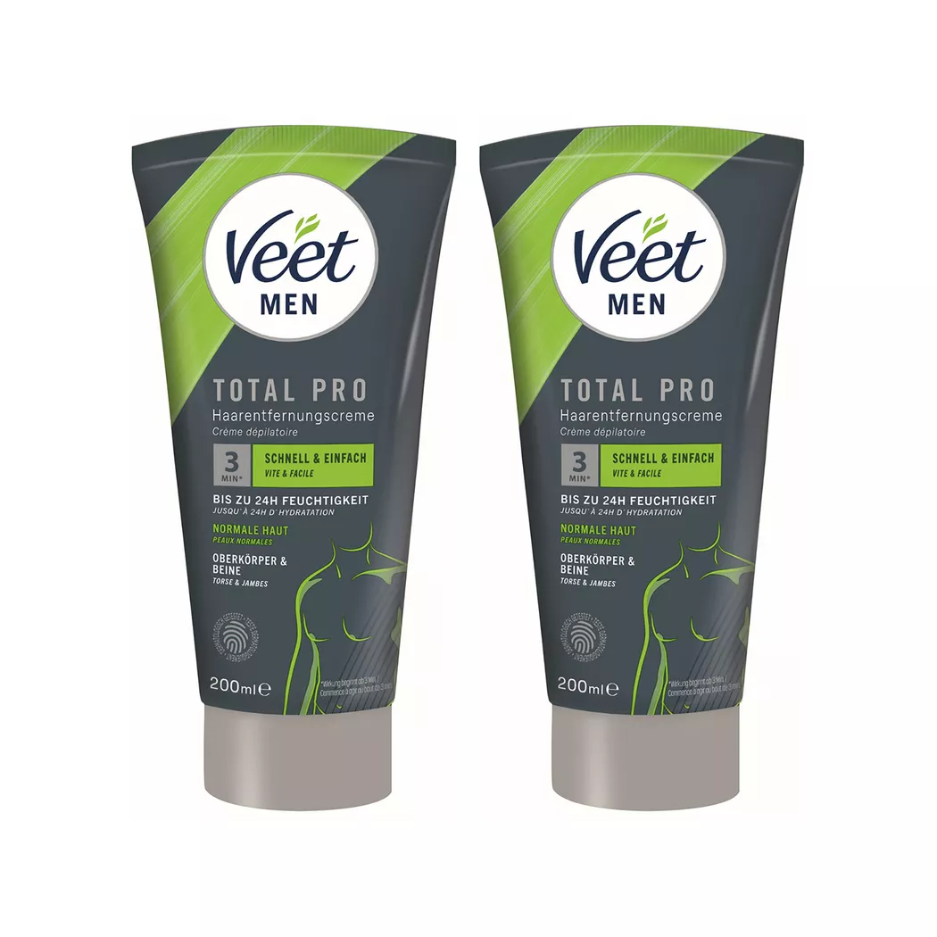Veet - Men Haarentfernungscreme Beine & Körper DUO, 200 ml