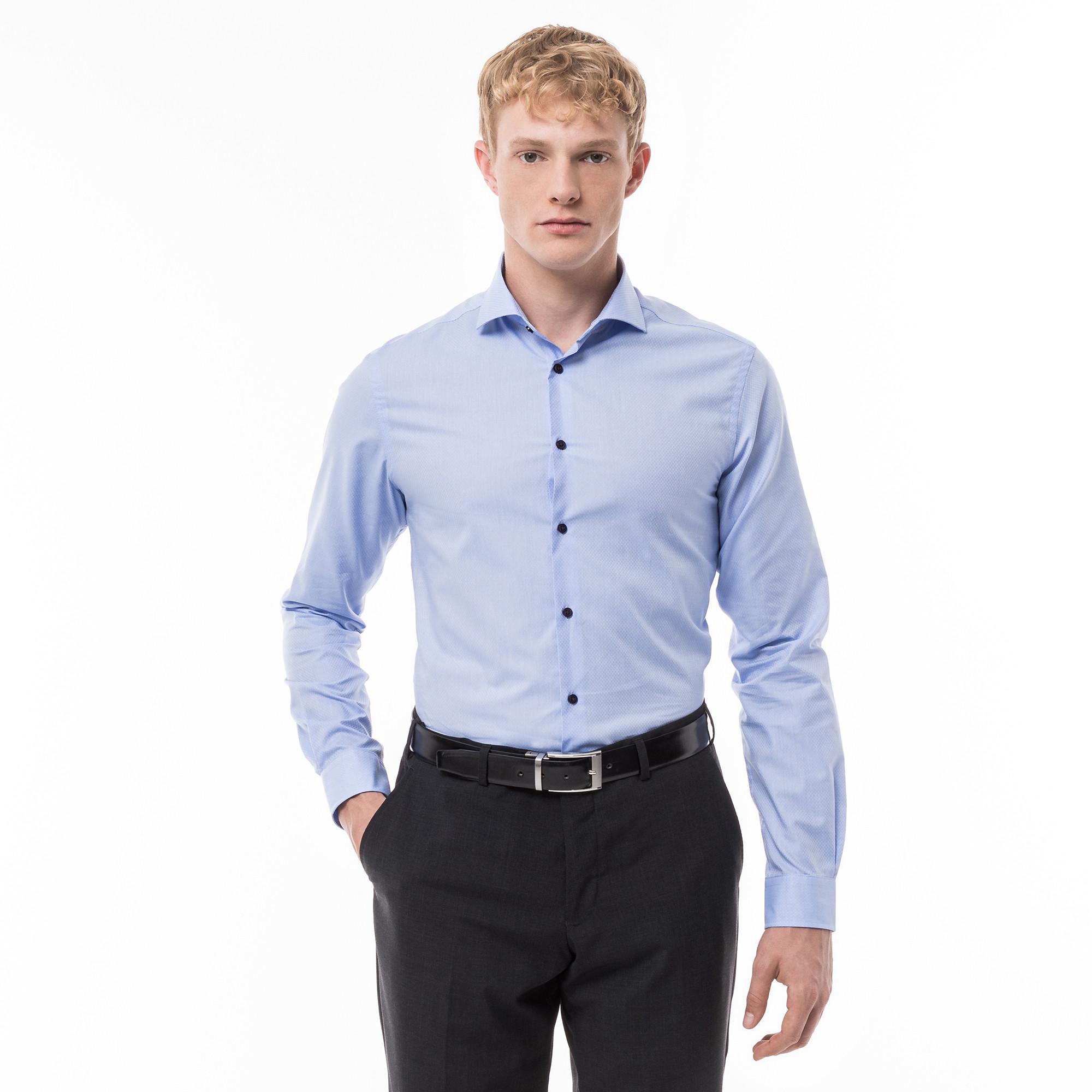 Manor Man  Camicia, body fit, maniche lunghe 