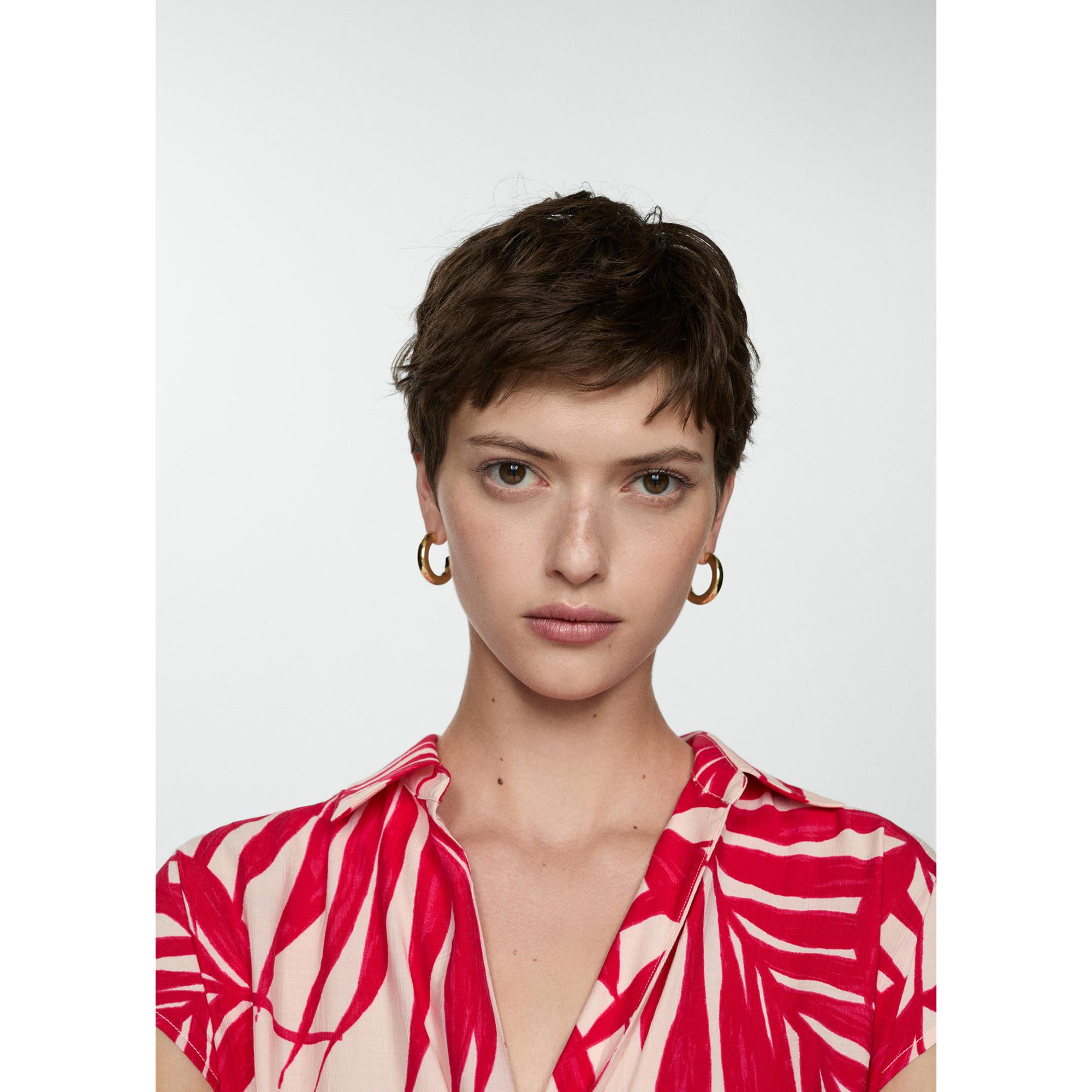 MANGO JARRY Robe Mini Imprimé Tropical Effet Cache-cœur  