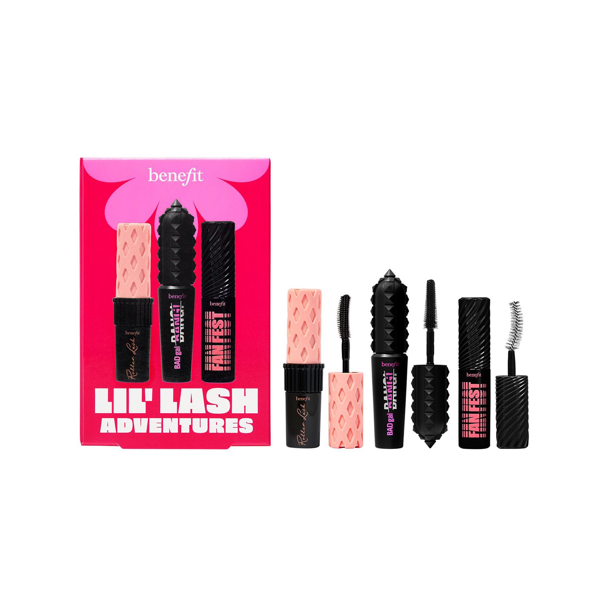 benefit  Lil’Lash Adventures kit - Minis BADgal BANG!, Roller Lash & Fan Fest Mascara  