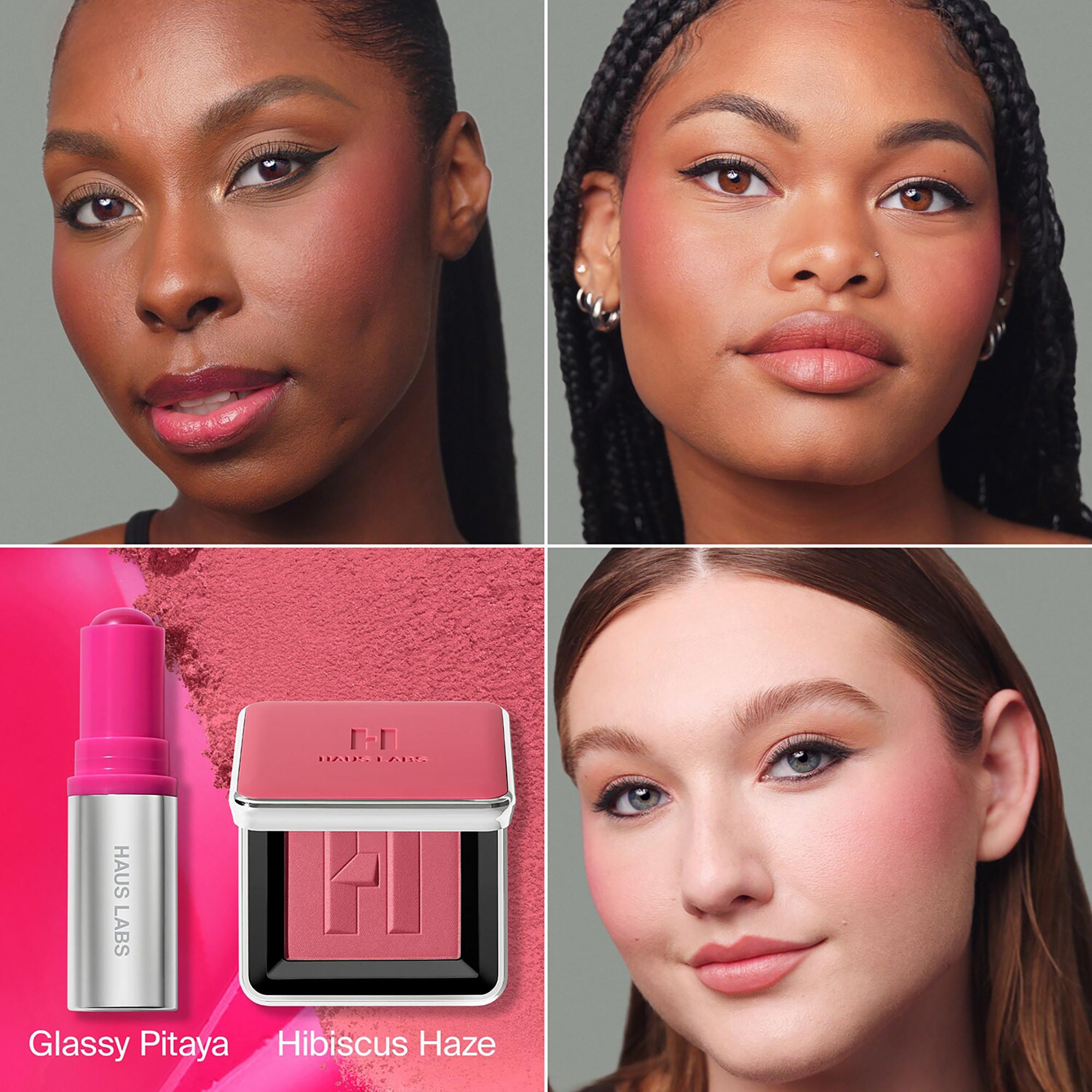 Haus Labs  COLOR FUSE INNOVATION GLASSY BALM + POWDER BLUSH DUO - Blush poudre et crème 