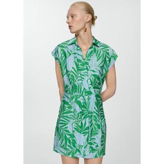 MANGO Jarry Robe Mini Imprimé Tropical  
