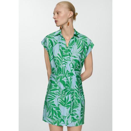MANGO Jarry Robe Mini Imprimé Tropical  
