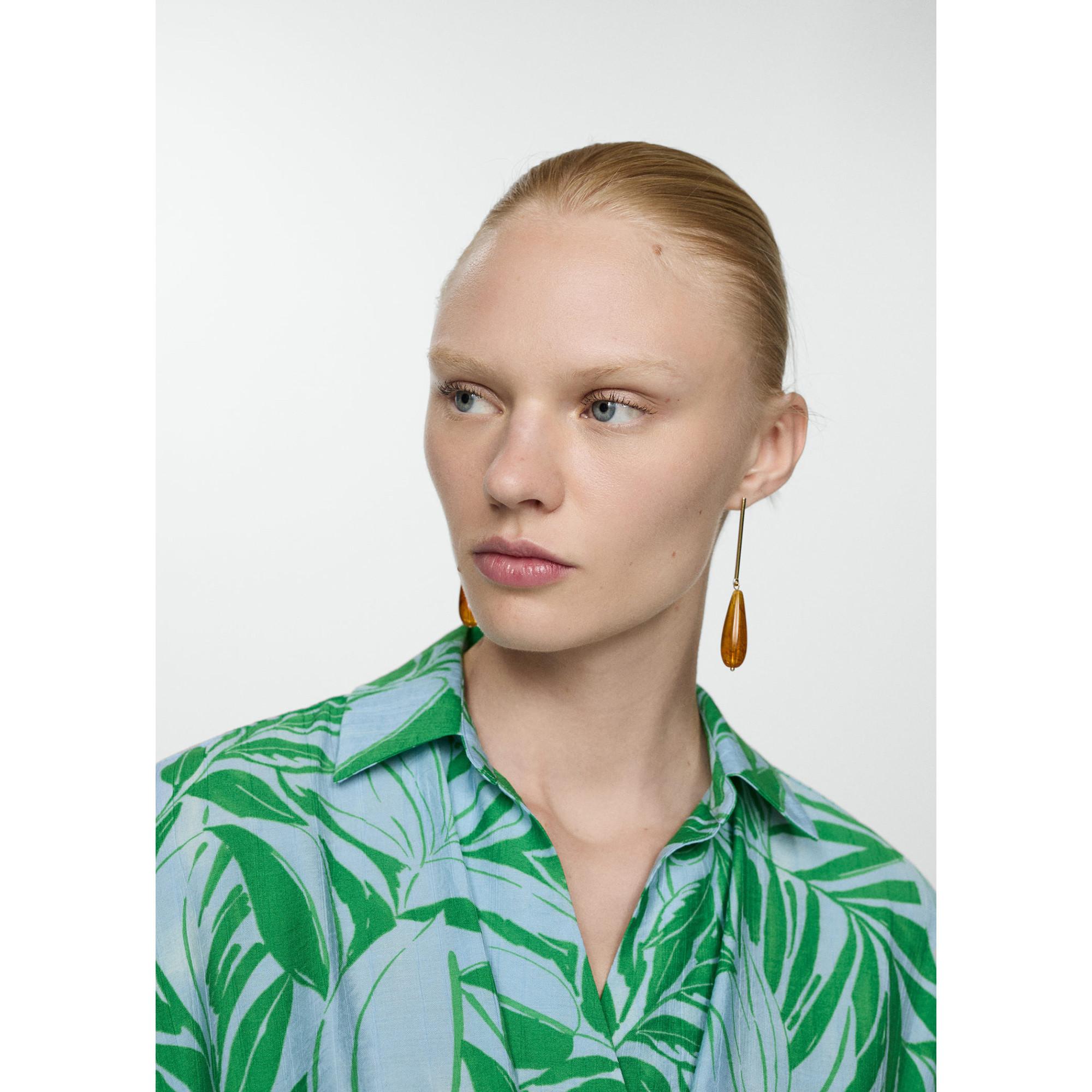 MANGO Jarry Robe Mini Imprimé Tropical  