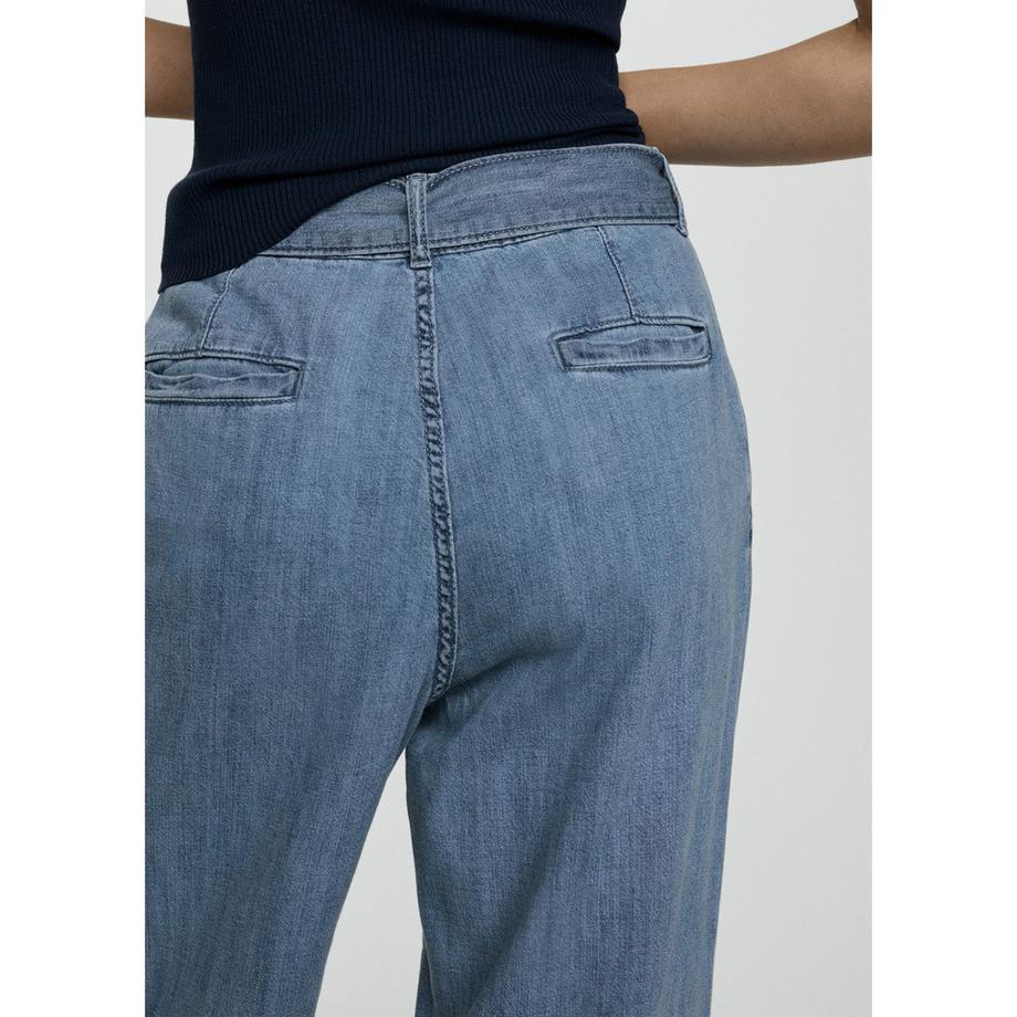 MANGO LEA Pantalon Large avec Ceinture  