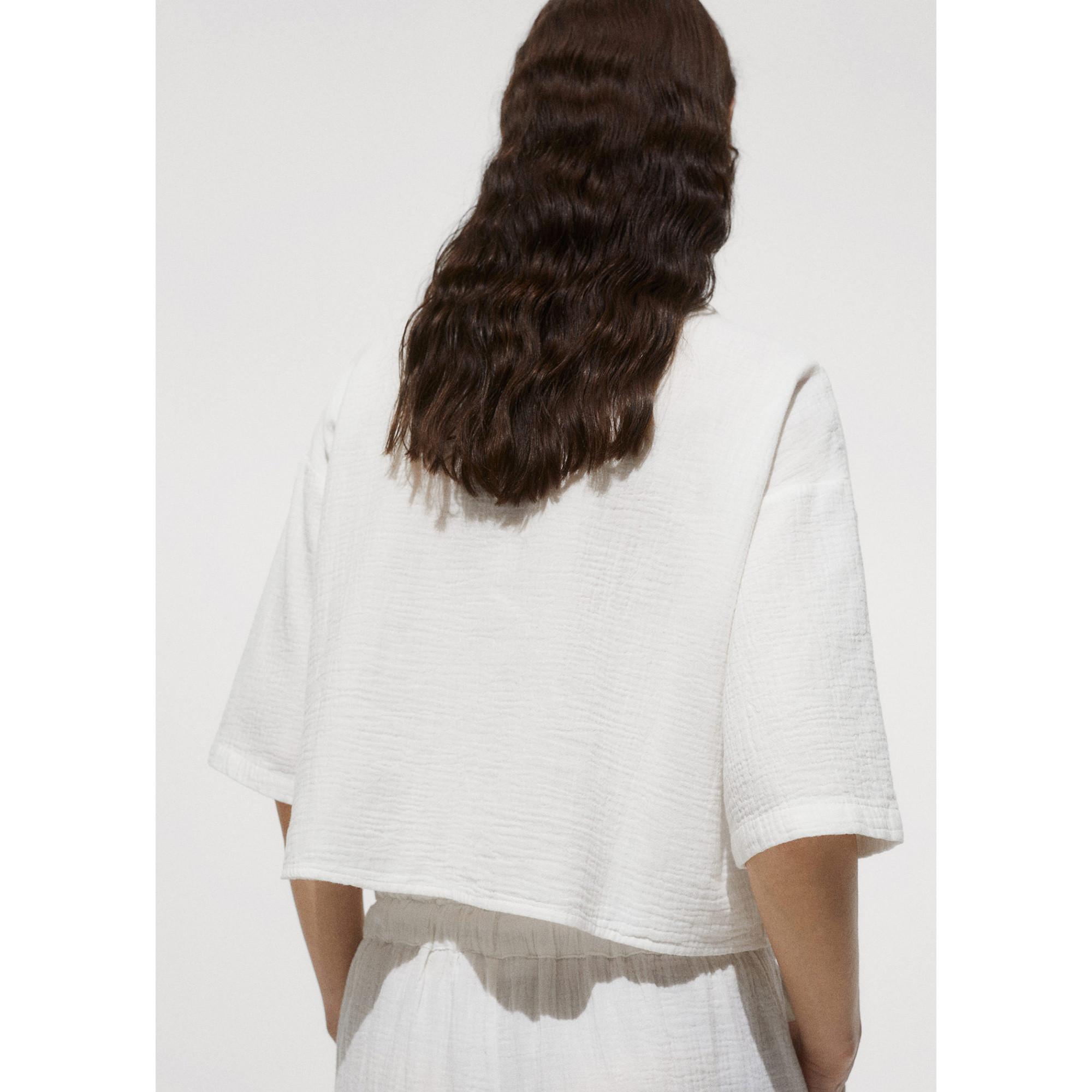 MANGO Bambie T-Shirt à Manches Courtes avec Col  