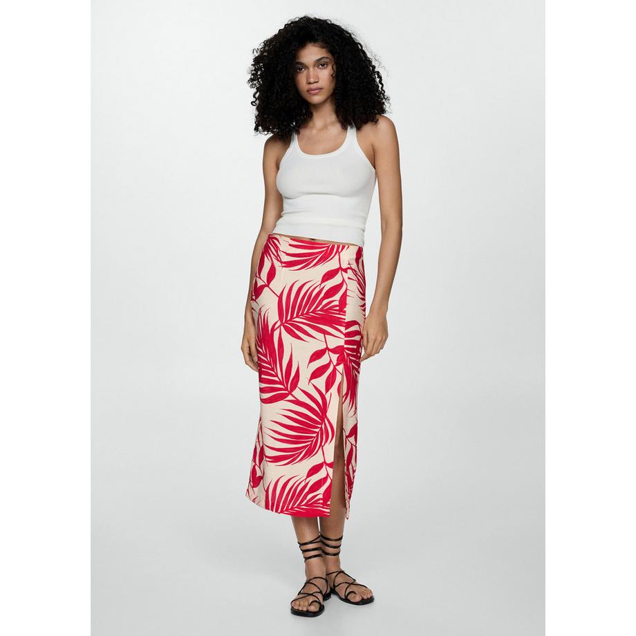 MANGO Hawai Geblümter Midirock  