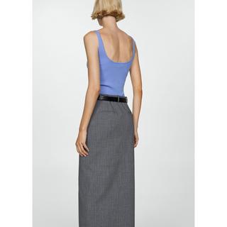 MANGO GYMNASTI Top Scollo a V in Maglia Fine  