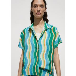 MANGO Mykonos Chemise Manches Courtes Rayée  