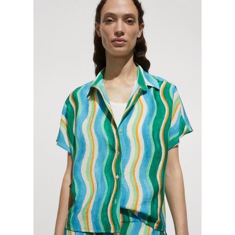 MANGO Mykonos Chemise Manches Courtes Rayée  