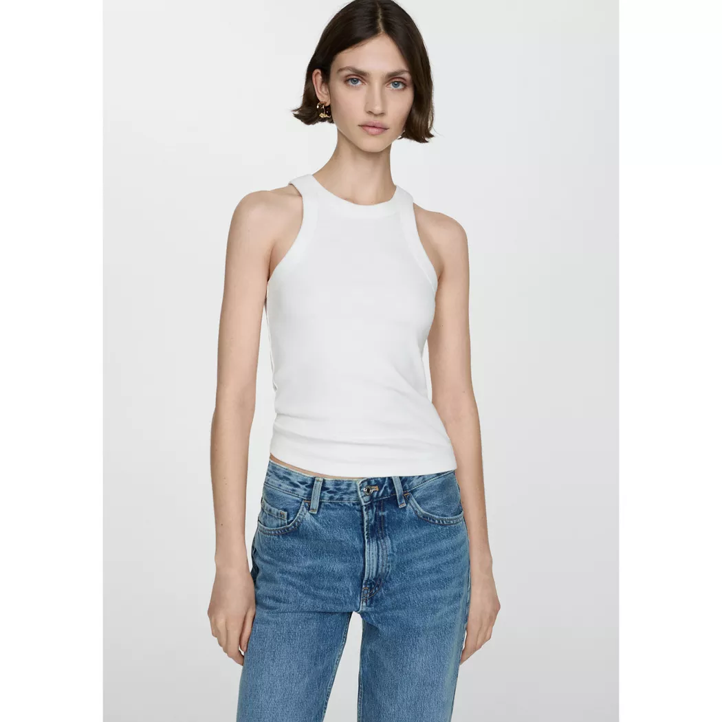 Mango - Top, für Damen, Weiss, Größe XL
