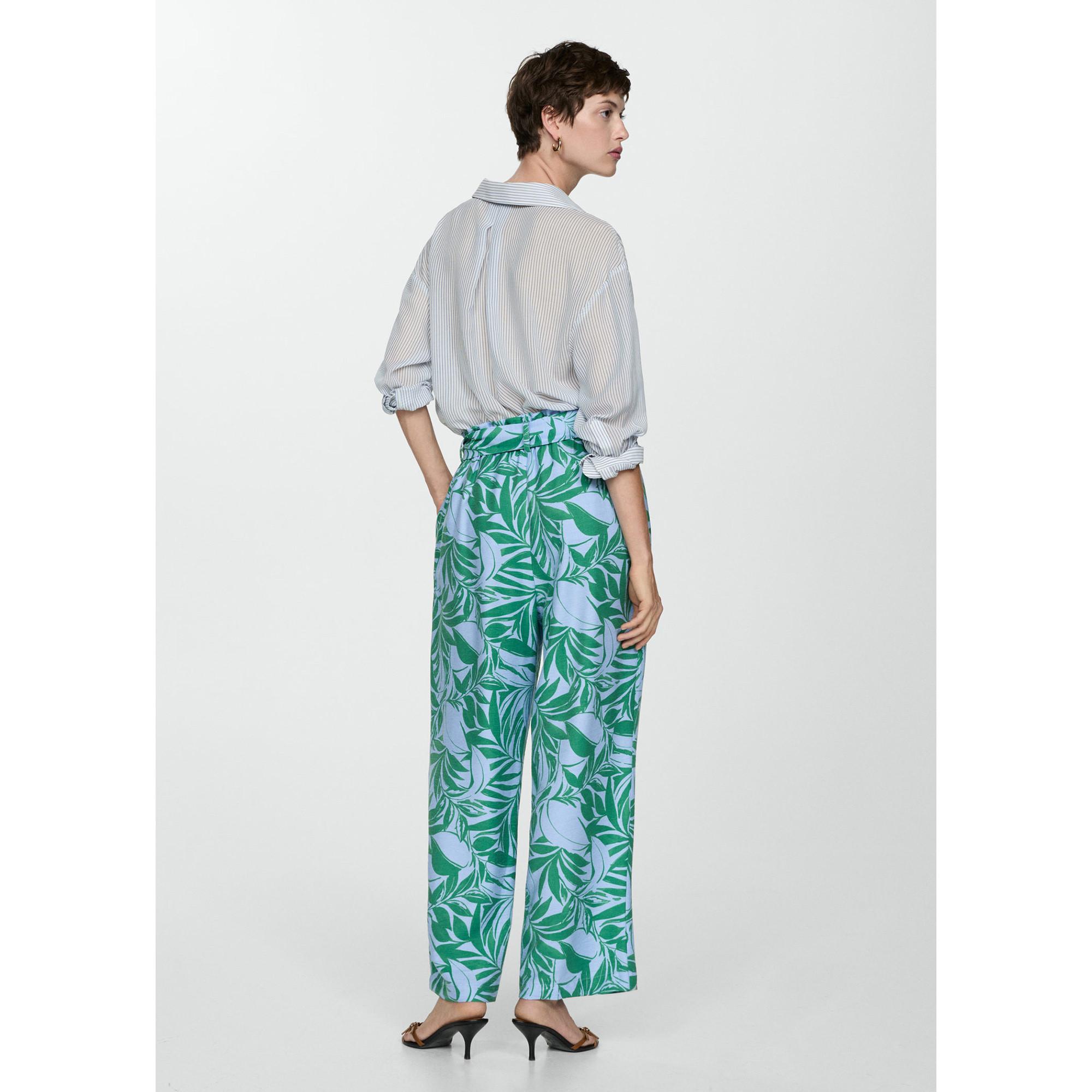 MANGO TWIST Bedruckte weite Hose  