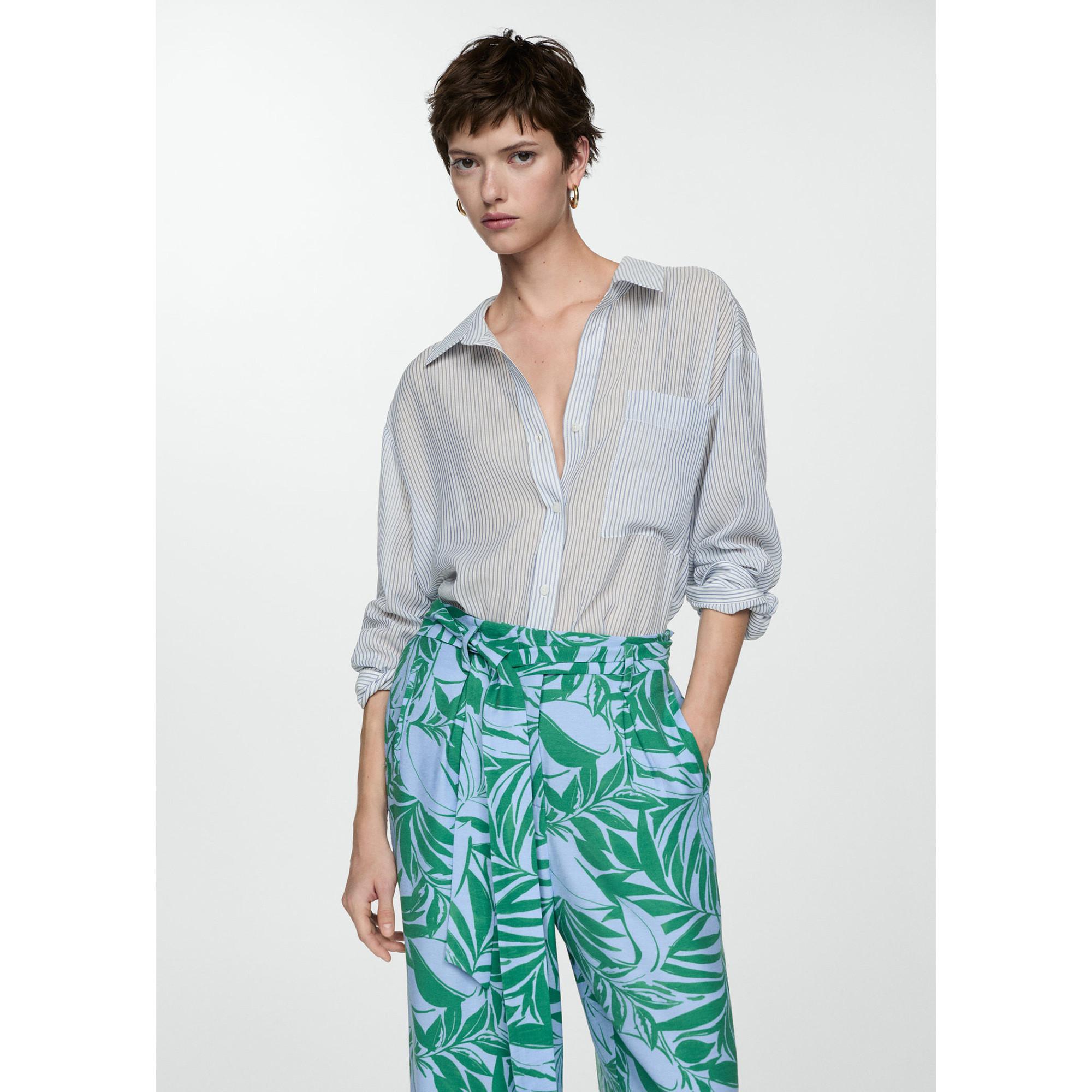 MANGO TWIST Bedruckte weite Hose  