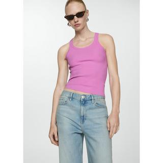 MANGO Riri Débardeur Côtelé Ajusté  