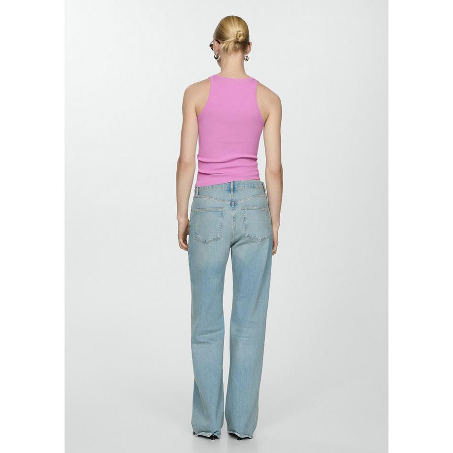 MANGO Riri Débardeur Côtelé Ajusté  