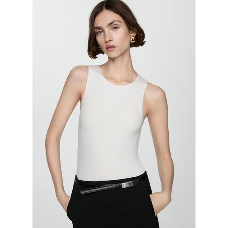MANGO Stormy Top Senza Maniche Girocollo  