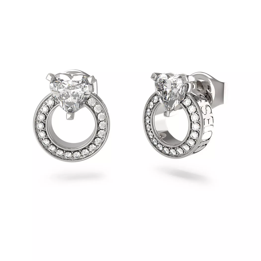 Guess - Ohrstecker, M'ama Non M'ama, 10mm, Silber