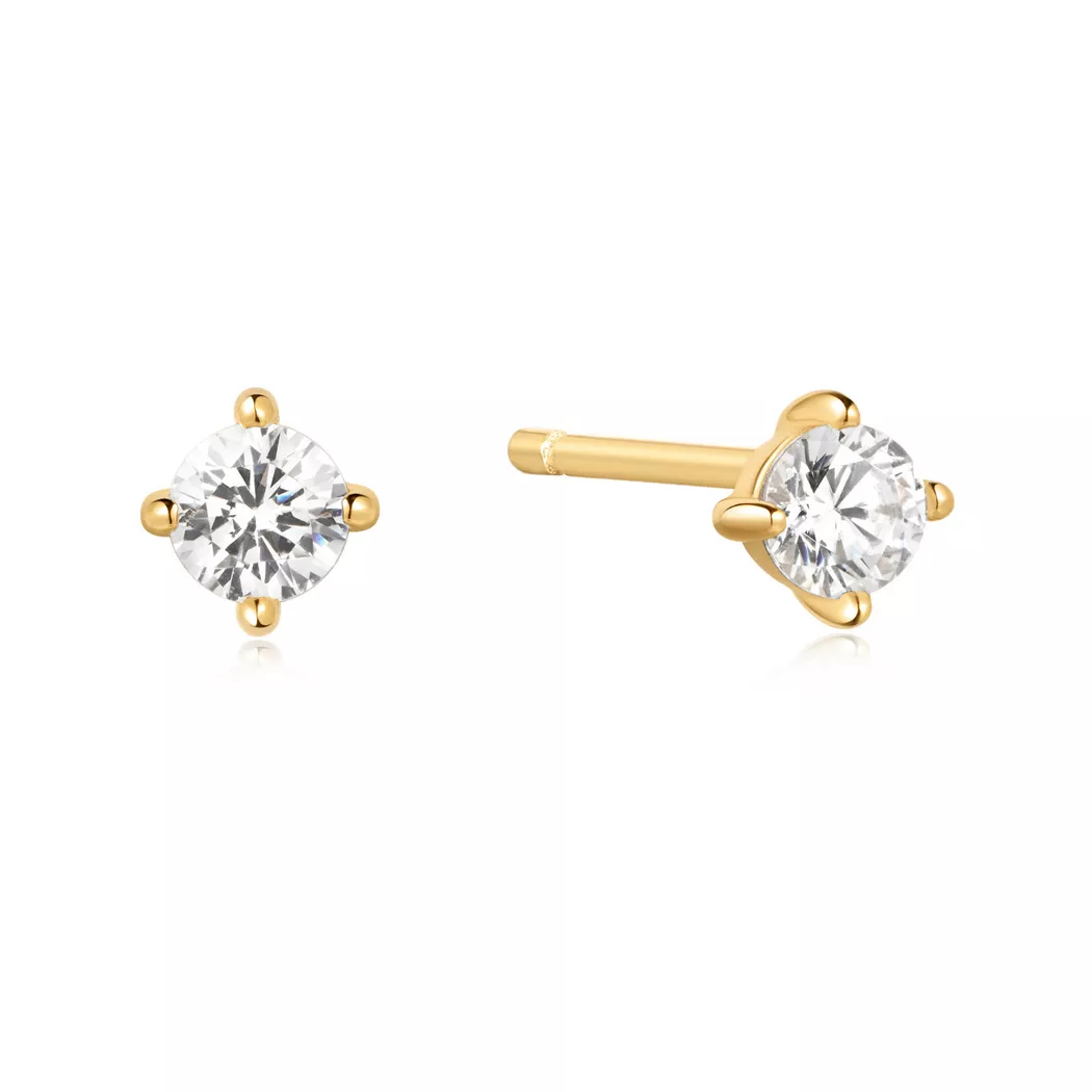 ANIA HAIE - Ohrstecker, Heart Hunter, 4mm, Gold